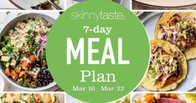 Free 7 Day Healthy Meal Plan (March 16-22)